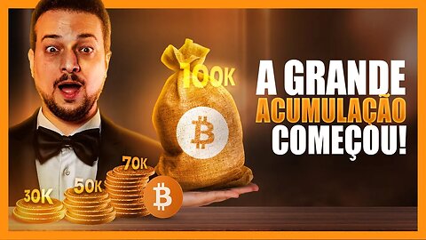 BANCOS entram para ACUMULAR BITCOIN e te TIRAR do jogo! Vai subir pros $100k, mas sem você...