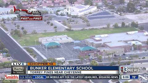 Chopper 13 flies over Josh Stevens Elementary School