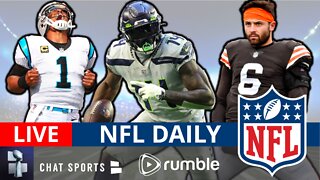 NFL Rumors On Baker Mayfield, DK Metcalf + NFL Free Agency Predictions & 2022 NFL Mock Draft