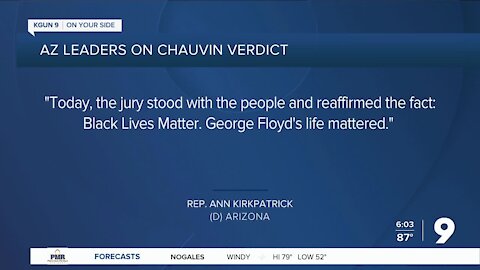 Arizona leaders respond to verdict in Derek Chauvin trial in George Floyd death