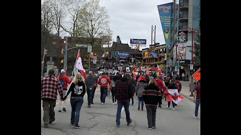 Niagara Falls Ontario Anti-LockDown Protest April 17, 2021