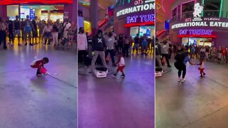 Kid In Vegas Steals The Show During Street Performance
