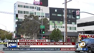 Man shoots at San Diego officers from Hillcrest hotel