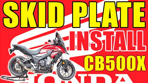 Skid Plate Installation - Honda CB500X 2013-2019