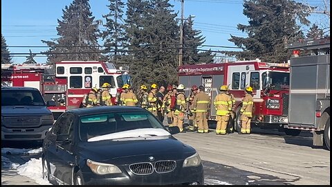 LARGE FIRE TRUCK RESPONSE for condominium fire