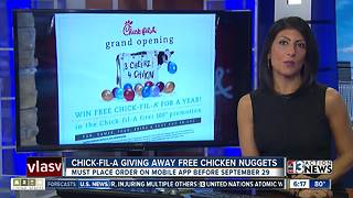 Chick-fil-A giving away free chicken nuggets