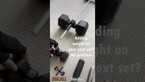 Changing weights is simple and quick with Dualbell. https://Dualbell.com #homegymequipment #homegym