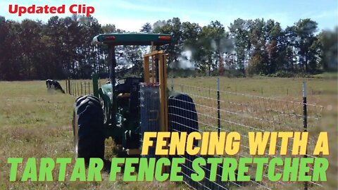 Installing Sheep Fencing with a Tartar Fence Unroller/Stretcher