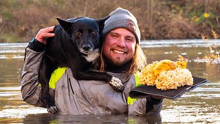 He FOUND Them AGAIN!! Fishing, A FLOODED RIVER.