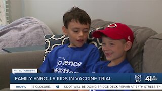 Family enrolls kids in vaccine trial
