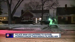 Police: Man volunteers to shovel woman's snow then assaults, robs her
