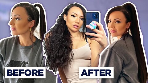 Ponytail extension before and after | Insert Name Here (INH Hair) Ponytail Review