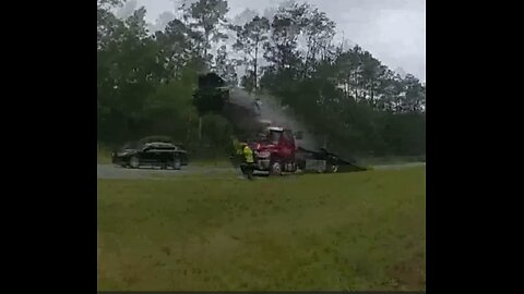 Car LAUNCHES off of TOW TRUCK