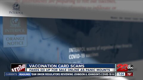 Vaccination card scams, fakes go up for sale online as panic mounts
