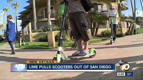 Lime pulls scooters out of San Diego