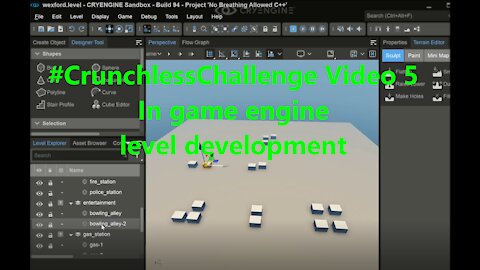 #CrunchlessChallenge Video 5 - Beginning Level Design in CryEngine