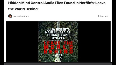Audio File Weapon Discovered In "Leave the World Behind"