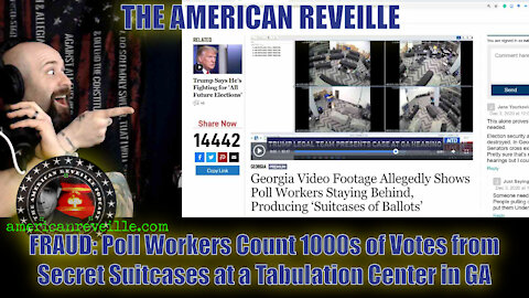 FRAUD: Poll Workers Count 1000s of Votes from Secret Suitcases at a Tabulation Center in GA