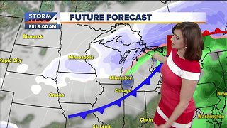 Increasing clouds, colder Monday