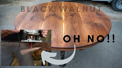 Round Dining table build with a Router....Tear out Issue. DIY one man woodworking shop.