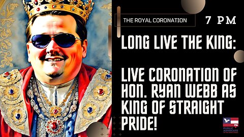 Coronation of Ryan Webb as King pf Straight Pride