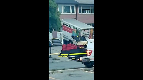 Uhaul truck Crashes into home