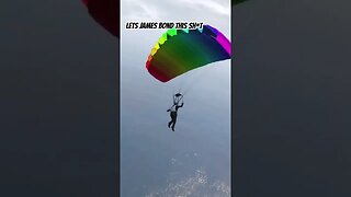 Parachuting Onto An Avenger At 30,000 Ft In GTAV - #shorts