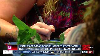 Families of organ donors honored at rose ceremony
