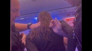 Police Drag Drunk (or Crazy?) Woman Off Plane For Causing a Scene