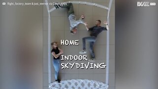 Alguma vez fez skydive dentro de casa?