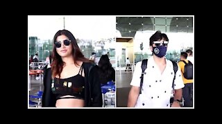 Himansh Kohli & Akanksha Puri Snapped At The Airport