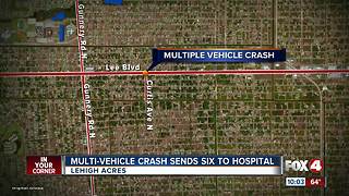 Multi-Vehicle Crash Sends Six to Hospital