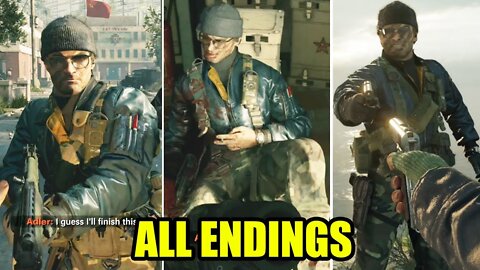 Call Of Duty Black Ops Cold War - Endings (Adler Kills Bell, Bell Kills Woods, Mason, Adler & Park)