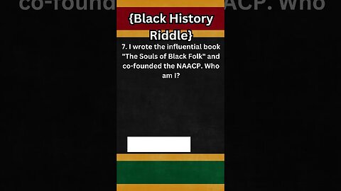 Black History Riddle 007