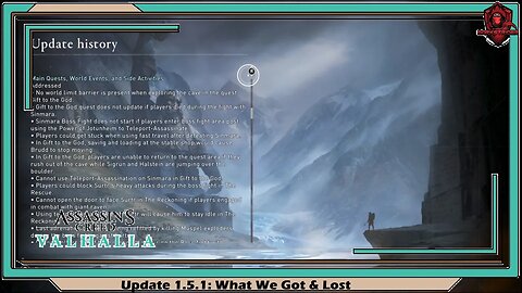 Assassin's Creed Valhalla- Update 1.5.1: What We Got & Lost