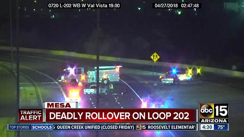 Deadly crash shuts down portion of Loop 202 Red Mountain in Mesa