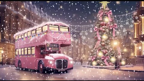 New 2023-Enchanting Christmas Bus Adventure in the Snow Scenery with Beautiful Christmas Music