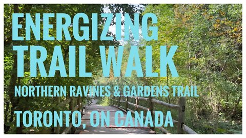 Energizing Trail Walk | Upbeat Music for a Brisk Walk | Northern Ravines & Gardens Trail | Workout