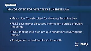 Cape Coral Mayor cited for violating sunshine law