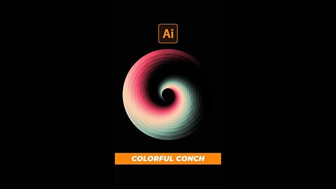 Colorful Conch adobe illustrator short tutorial #shorts