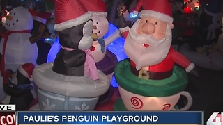 'Paulie's Penguin Playground' Christmas display shining bright for the holidays