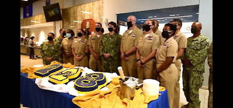 Camp Lemonnier Sailors Celebrate CPO Birthday