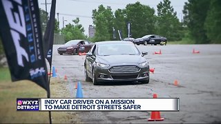 Indy Car Driver on a mission to make Detroit streets safer