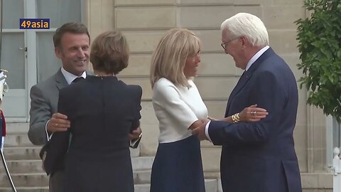 France president Macron welcomes German president to the Elysée Palace | 49asia