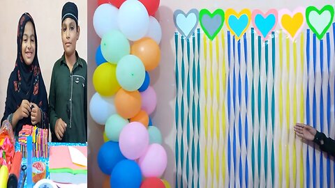 ❤️ heart theme paper decorations ideas | easy paper and balloon decorations ideas | paper ideas
