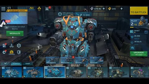 Robot Warfare MANTIS, TIGER, GEPARD & SPIRIT Play From The attack | Gameplay ( ios & android)