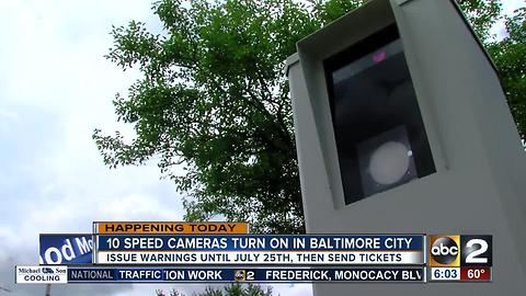 10 new speed cameras roll out in Baltimore Monday