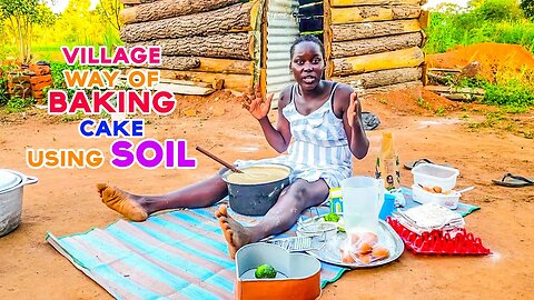 Baking my birthday cake in the village using sand// Village celebrations// Part 1