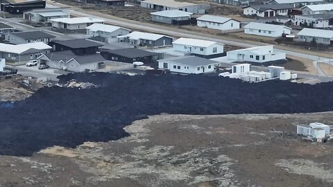 Lava near Iceland town of Grindavik following eruption