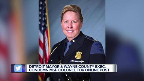 Detroit Mayor and Wayne County Executive condemn Michigan State Police Colonel for online post